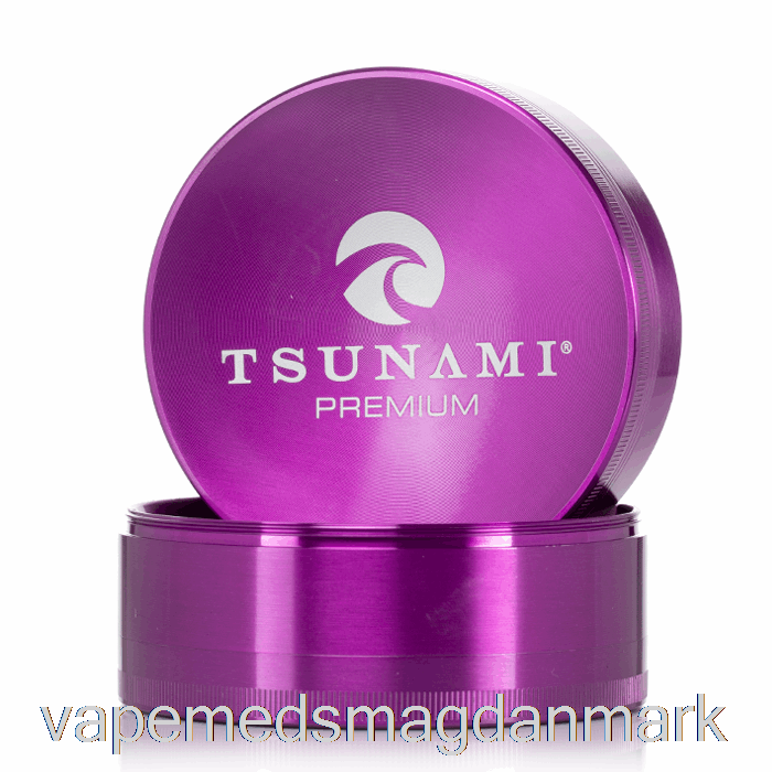 Vape Væske Tsunami 3,9 Tommer 4-delt Sunken Top Kværn Lilla (100mm)